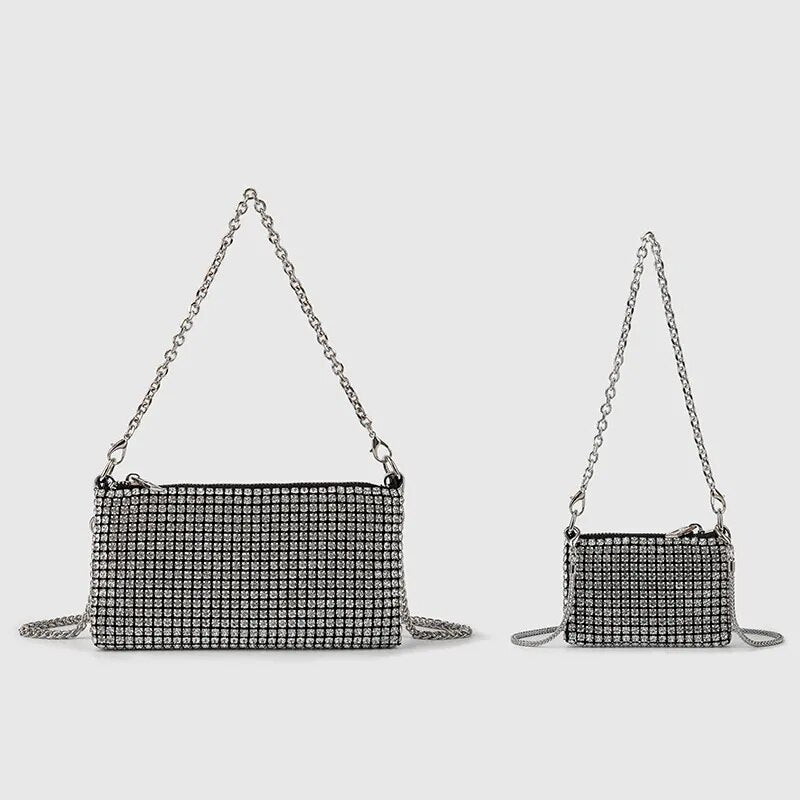 Bolsa Strass Mini Brilhante